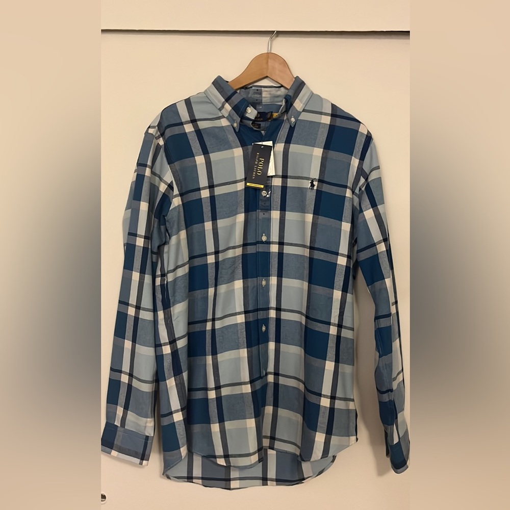 Polo Ralph Lauren Blue Plaid Button Diwn Shirt (NEW)